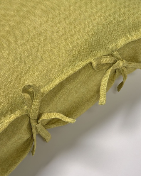 Чехол для подушки Tazu из 100% льна зеленый 45 x 45 cm от интернет-магазина IDODOM.RU