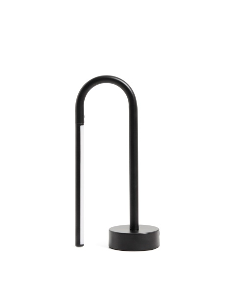 Переносная настольная лампа Bow из черного алюминия от интернет-магазина IDODOM.RU