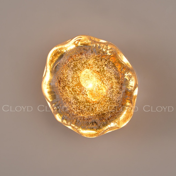 Бра Cloyd VOCAL W1 / латунь - янтарное стекло (арт.20368) от интернет-магазина IDODOM.RU