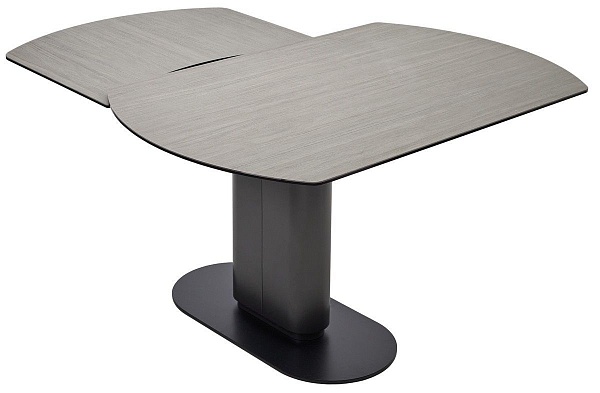 Стол обеденный Gerda (140+60) керамика матовая под дерево, поворотный механизм от интернет-магазина IDODOM.RU