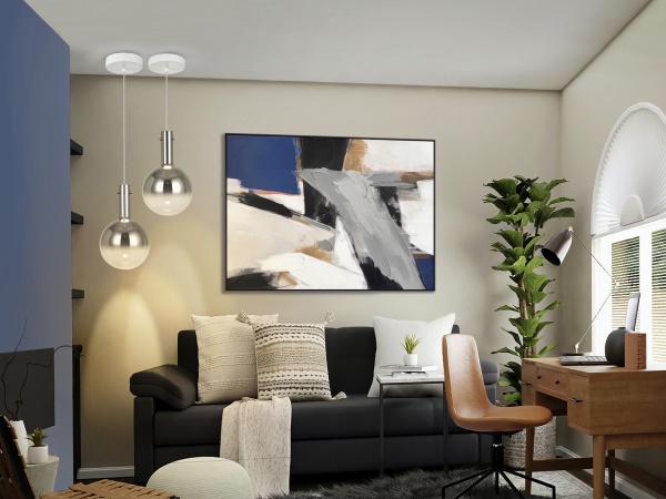 Подвесной светильник Matices 1L белый-дымчатый от интернет-магазина IDODOM.RU