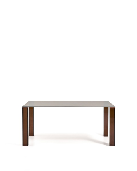Стол Adularia из коричневого закаленного стекла 160 x 90 см от интернет-магазина IDODOM.RU