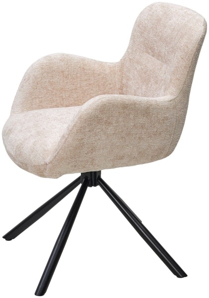 Стул Luis шенил бежевый, поворотно-возвратный механизм 180 градусов от интернет-магазина IDODOM.RU