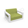 Кресло Quarter lounge с подушками Snow White, Green