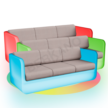 Диван Grace с подушками Snow White RGB, Cappuccino