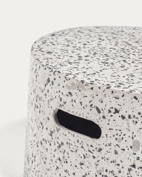Журнальный столик Jenell terrazzo белый, Ø 52 см от интернет-магазина IDODOM.RU