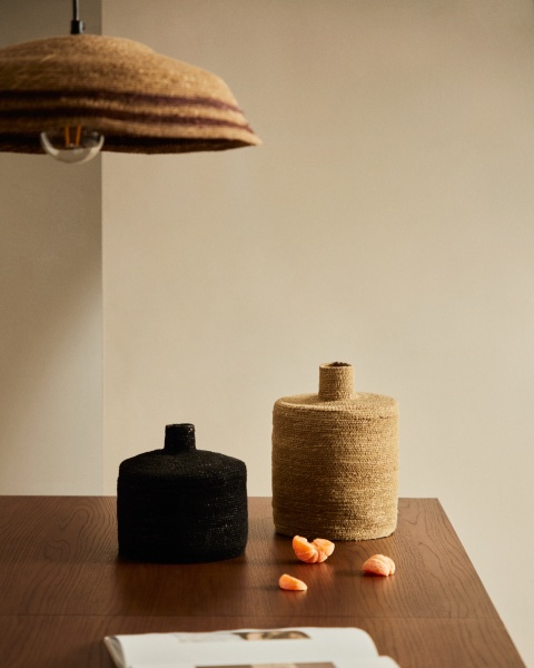 Ваза Salinas из натуральных волокон с натуральной отделкой 30 см от интернет-магазина IDODOM.RU