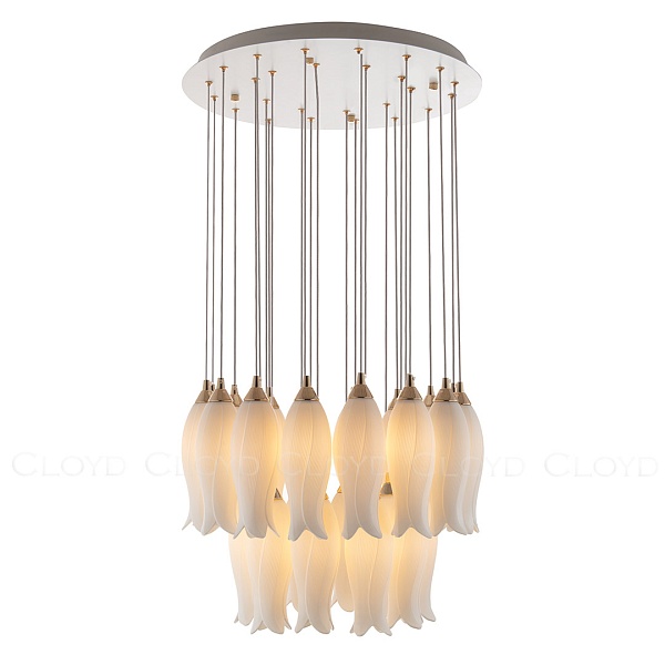 Люстра Cloyd ARGANA C26 / Ø50 см - керамика - E14 - белый (арт.11235) от интернет-магазина IDODOM.RU