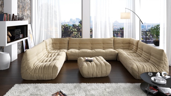 Диван ДеФранс™️ прямой 3-х местный - Эконом микровелюр