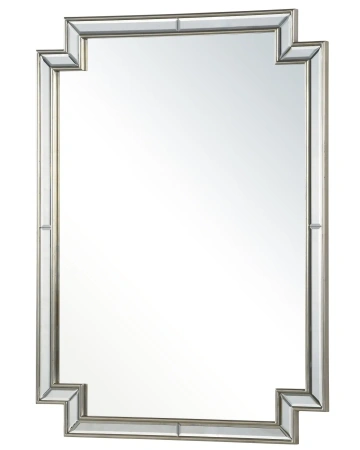 Простое большое прямоугольное зеркало превращается в шикарное произведение искусства, расширяясь, образуя поразительную геометрическую границу. "Холтон" - имеет уникальный стиль и элегантность. Изысканное зеркало с утонченным кантом в серебряном цвете, вы