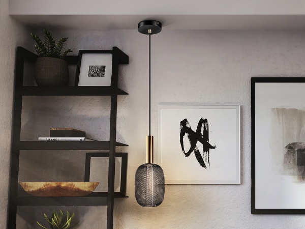 Подвесной светильник Micron1L золотой/черный от интернет-магазина IDODOM.RU