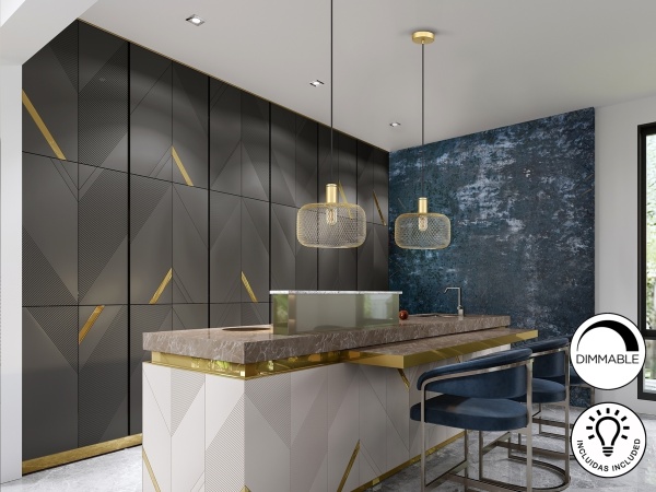 Подвесной светильник Osiris 1L золотой от интернет-магазина IDODOM.RU