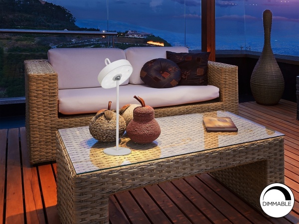 Gong Настольная лампа LED белая от интернет-магазина IDODOM.RU