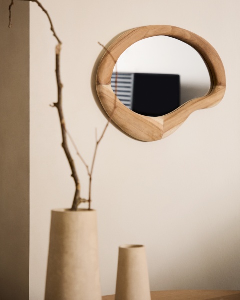 Selem Зеркало в деревянной раме с натуральной отделкой 68 x 44 см от интернет-магазина IDODOM.RU