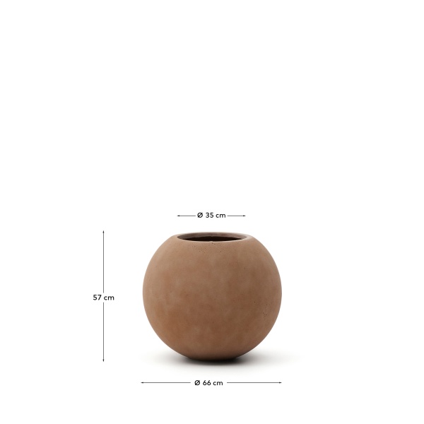 Кашпо Solna терракотовое с эффектом цемента Ø66см от интернет-магазина IDODOM.RU