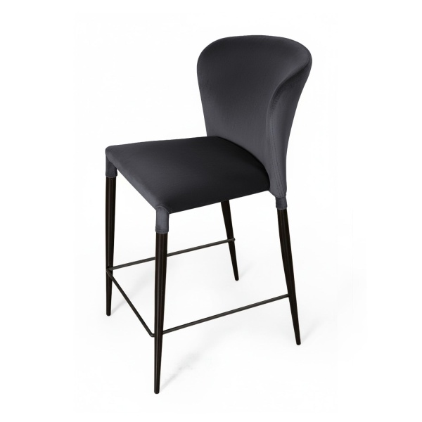 Стул полубарный Albert, бархат серый 27 /опора конус от интернет-магазина IDODOM.RU