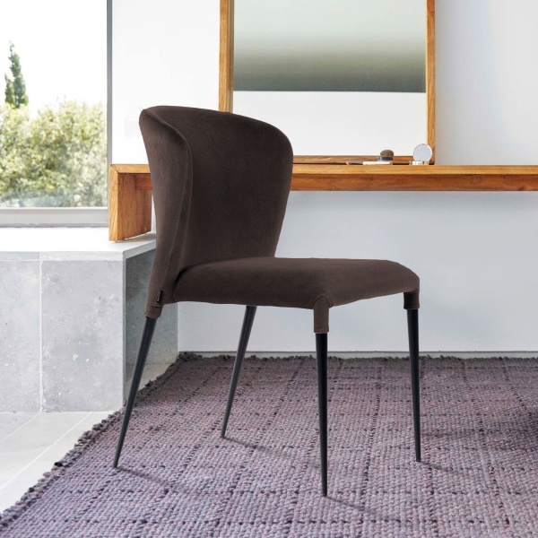 Стул Albert (Альберт), бархат антрацит 14 от интернет-магазина IDODOM.RU