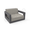 Кресло Quarter lounge с подушками графитового цвета, аксессуар светло-серого цвета