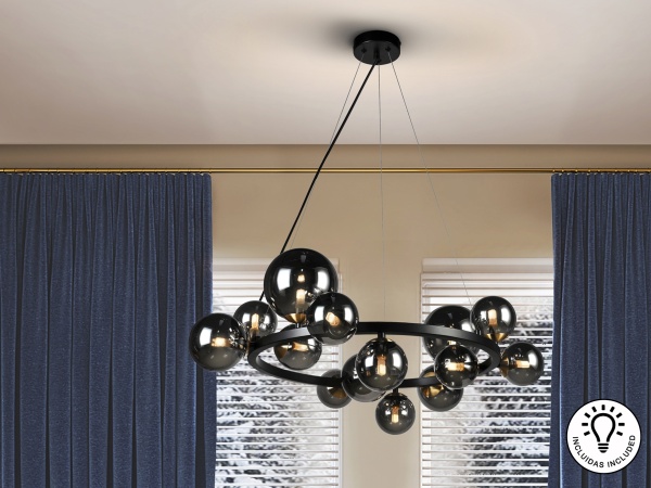 Люстра Astros 14L черная от интернет-магазина IDODOM.RU