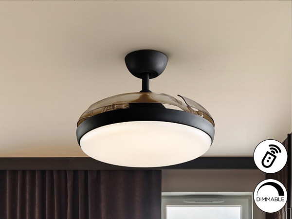 Venturi Потолочный вентилятор с освещением черный от интернет-магазина IDODOM.RU