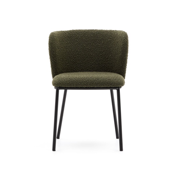 Стул Ciselia из зеленого букле и бежевой стали от интернет-магазина IDODOM.RU