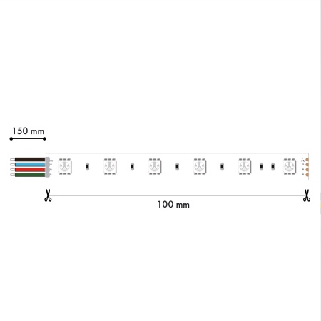 2001-71220, лента светодиодная, 5M, SMD5050, 12W/m, RGB, IP20