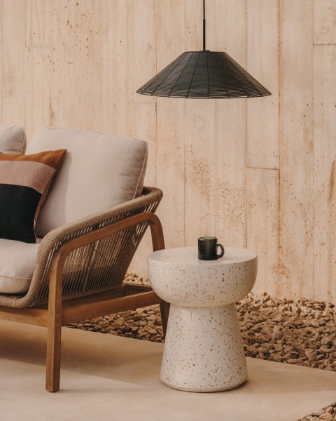 Pada Приставной столик из терраццо белого цвета Ø 40 см от интернет-магазина IDODOM.RU