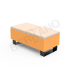 Скамейка Brick 120 оранжевого цвета, аксессуар молочного цвета