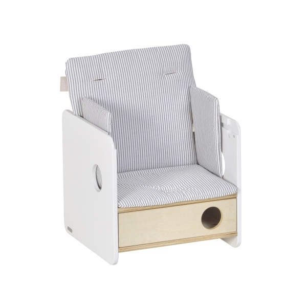 Подушка для стульчика Nuun в синюю полоску 100% органический хлопок (GOTS) от интернет-магазина IDODOM.RU