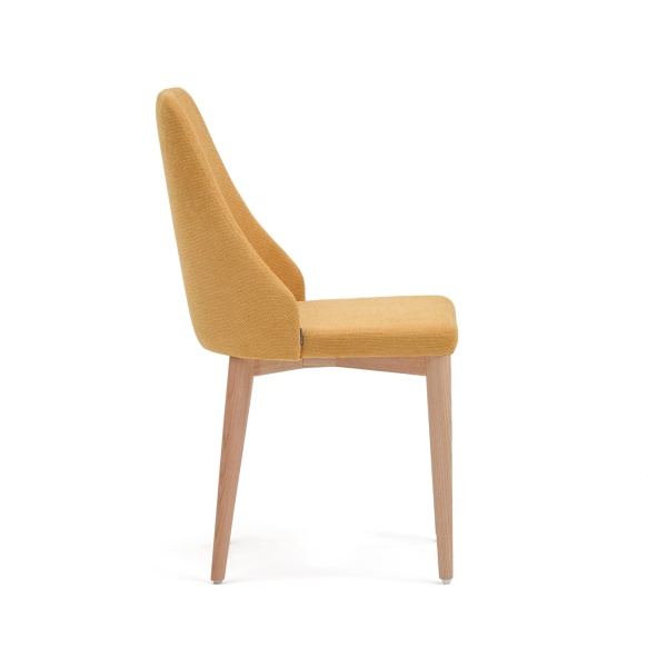 Rosie Стул из горчичной синели с ножками из массива ясеня от интернет-магазина IDODOM.RU