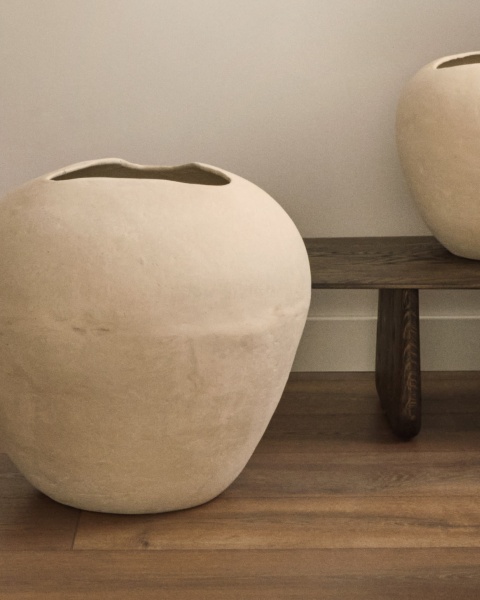 Mimun Ваза из папье-маше белого цвета, 49 см от интернет-магазина IDODOM.RU