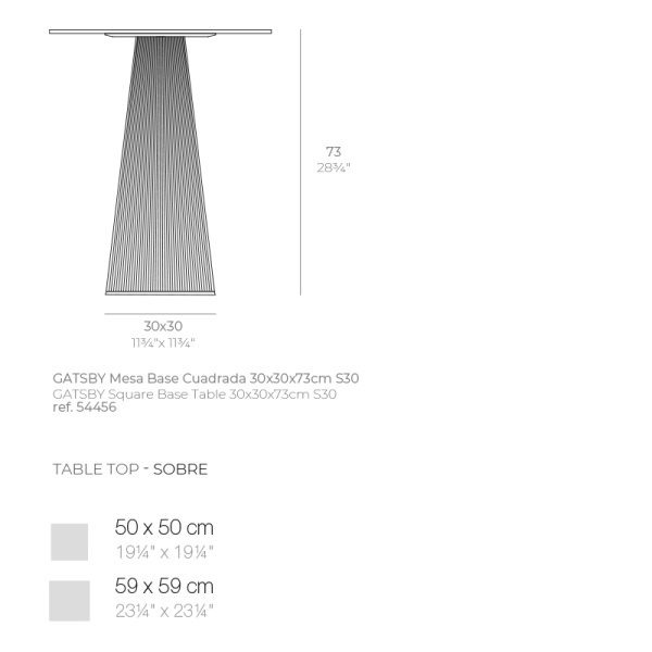 Обеденный стол Gatsby 30x30x73cm s30 (столешница 50х50,59х59) от интернет-магазина IDODOM.RU