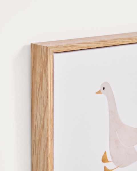 Картина Milu бежевая с изображением гуся 20 х 20 см от интернет-магазина IDODOM.RU