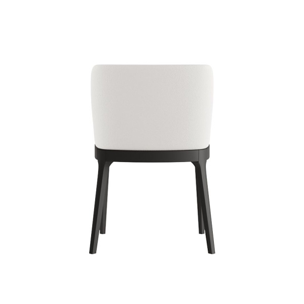 Стул с подлокотниками Magda без стежек, массив бук, рогожка белый от интернет-магазина IDODOM.RU