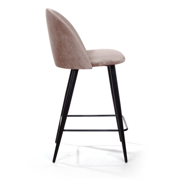 Стул полубарный Thomas, бархат пепельно-бежевый 25 от интернет-магазина IDODOM.RU