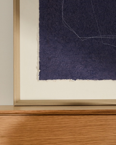 Durkan Абстрактная картина на переработанной бумаге синяя 50 x 70 см от интернет-магазина IDODOM.RU