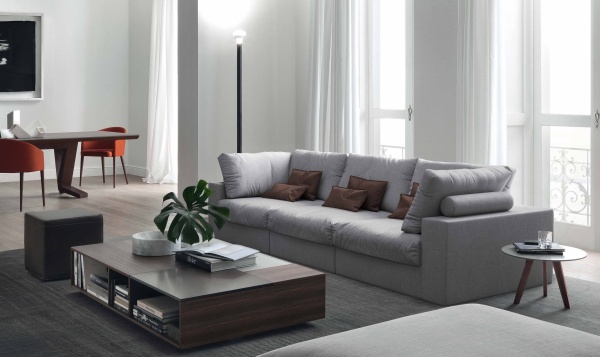 Модуль диван Элизиум со спинкой - Эконом микровелюр