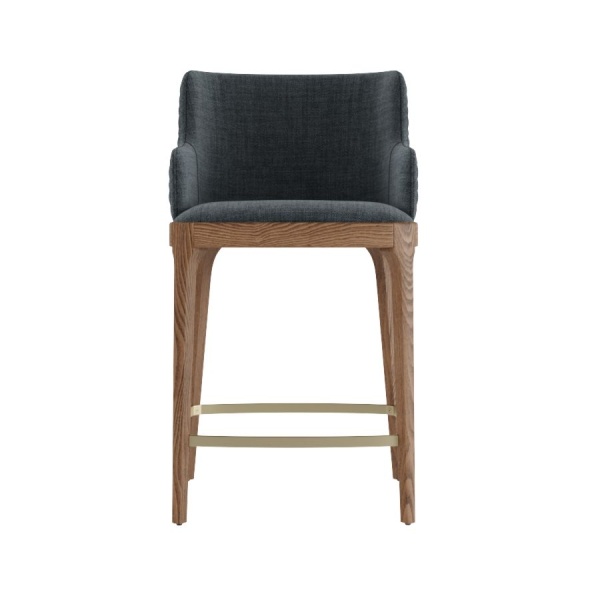 Кресло полубарное Magda, массив бук, рогожка черный от интернет-магазина IDODOM.RU