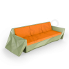 Диван Quaro с подушками Olive Green, Orange