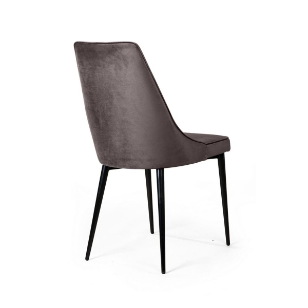 Стул Oliver, бархат антрацит 14/ чёрный конус от интернет-магазина IDODOM.RU