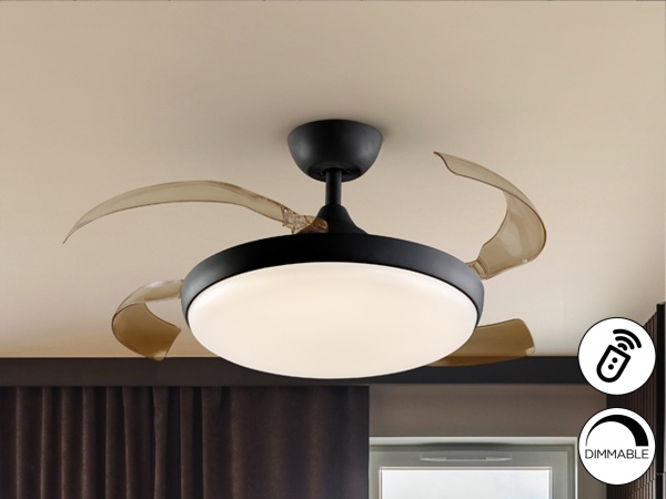 Venturi Потолочный вентилятор с освещением черный от интернет-магазина IDODOM.RU