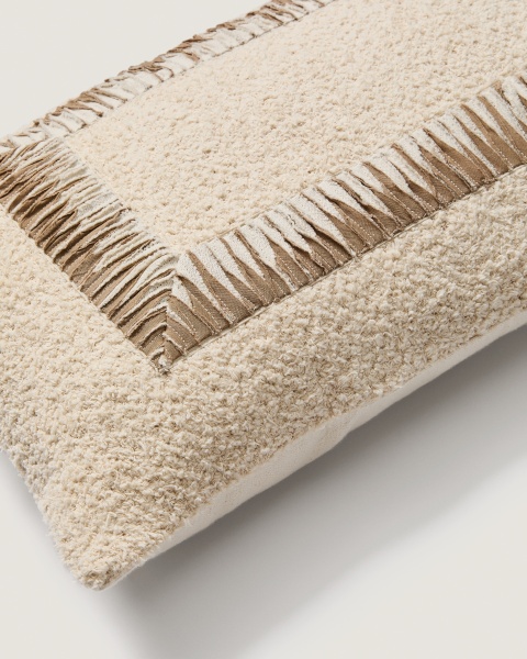 Чехол для подушки Enari хлопковый бежевый с коричневым 50 x 30 см от интернет-магазина IDODOM.RU