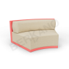 Диван полукруглый Fame с подушкой Chili Red, Bone Brown