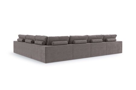 Диван Элизиум угловой 6 модулей - Эконом микровелюр