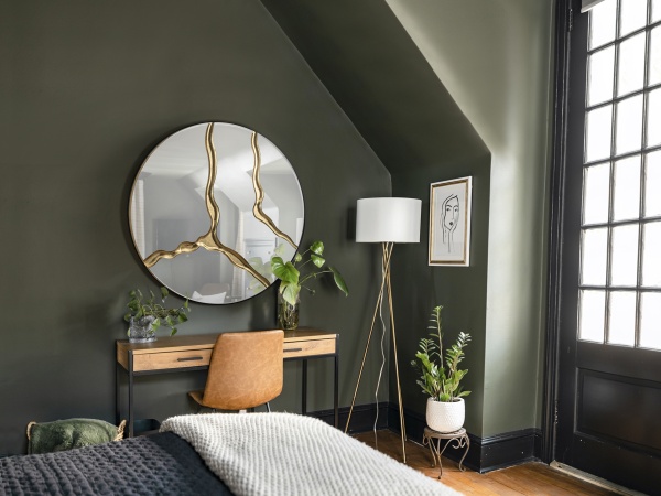 Круглое зеркало Surcos D100 сусальное золото от интернет-магазина IDODOM.RU