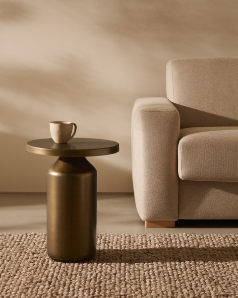 Liuva Металлический медный приставной столик Ø 40,5 см от интернет-магазина IDODOM.RU