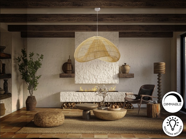 Подвесной светильник Sabah из натурального ротанга 100CM от интернет-магазина IDODOM.RU