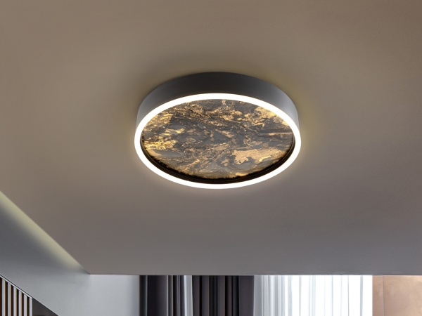 Потолочный светильник Stone CCT- черный LED 40D от интернет-магазина IDODOM.RU