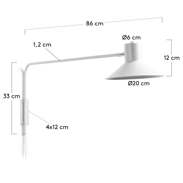 Настенный светильник Plass белый от интернет-магазина IDODOM.RU
