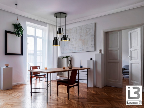 Vulcano Люстра 3L D50 черный/золотистый от интернет-магазина IDODOM.RU